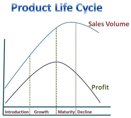 describe the stages of the product life cycle